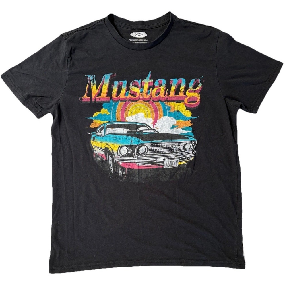 Ford Mustang T Shirt Mens M Urban Outfitters Retro 1969 Mach 1 Car Graphic Crew